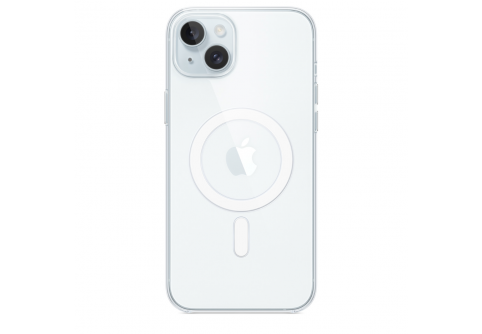 Прозрачен силиконов гръб с MagSafe за iPhone 15 Plus