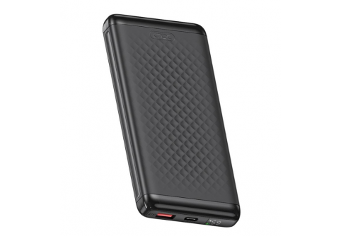 XO Power Bank 10000 mAh, 22.5W, черен